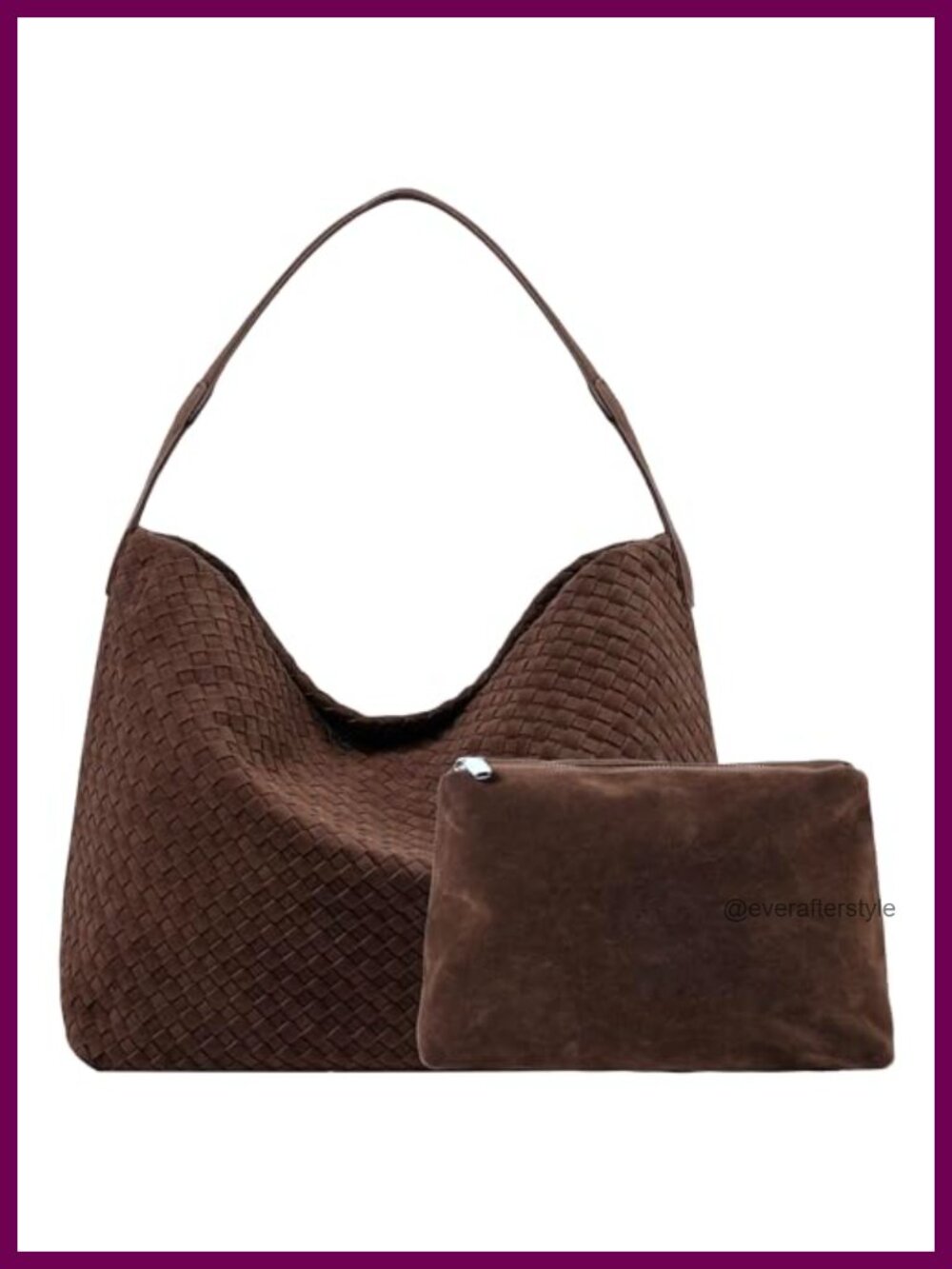 Woven Tote Bag for Women Large Faux Suede Leather Hobo Crossbody Shoulder